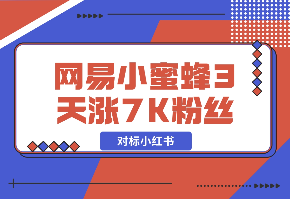 【2024.12.05】网易小蜜蜂（对标小红书），3天暴涨7000+粉丝教程