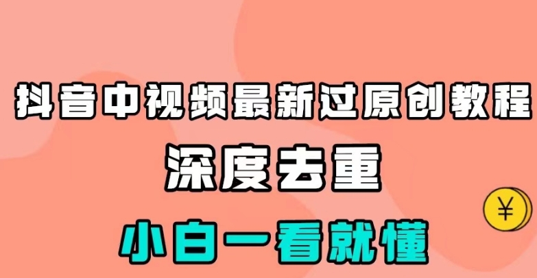 抖音里短视频全新过原创设计实例教程，深层去重复，新手一看就懂【揭密】