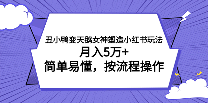 （7604期）丑小鸭变天鹅极品女神营造小红书的游戏玩法，月薪5万 ，通俗易懂，按流程操作