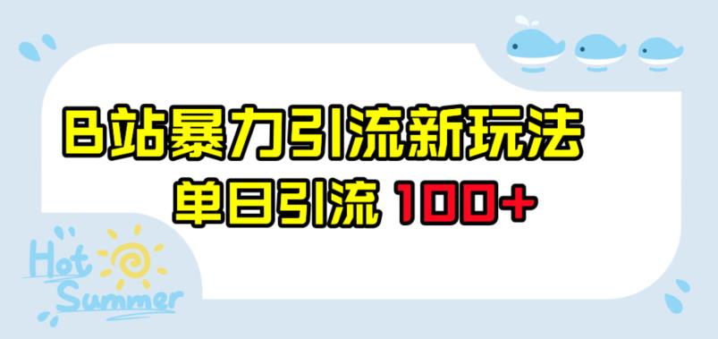 B站暴力行为引流方法新模式，单日引流方法100 【揭密】