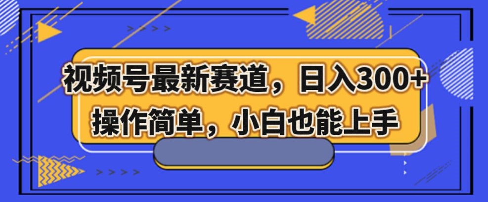 微信视频号最新生态，日入300 ，新手入门快速掌握