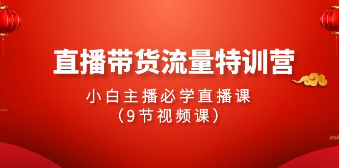 2024直播卖货总流量夏令营，新手网络主播必会视频课堂（9节视频课程）