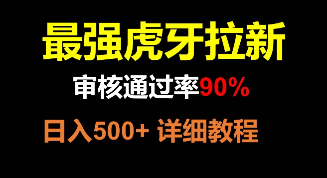 虎牙直播引流，审批成功率90%，最牛游戏玩法，日入500-暖阳网-优质付费教程和创业项目大全