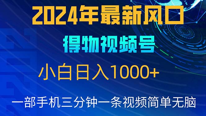 （10548期）2024年5月全新蓝海项目，新手没脑子实际操作，快速上手，日入1000