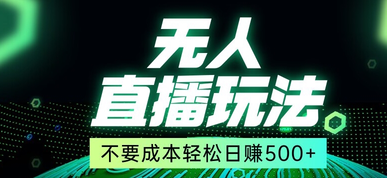 全网首发24年最新无人直播玩法，不需要成本，无需人力，一台电脑24小时为你工作