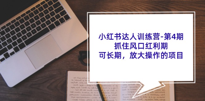 小红书达人夏令营第4期：把握住出风口风口期，可长期，变大实际操作项目