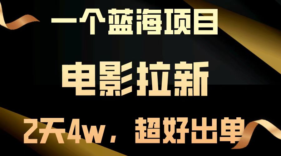 （13396期）【蓝海项目】影片引流，二天做了近4w，非常好开单，原地起飞