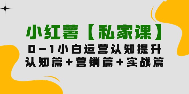 （9910期）小红书【私人课】0-1轻松玩小红书的内容运营，认知能力篇 营销推广篇 实战篇（11堂课）