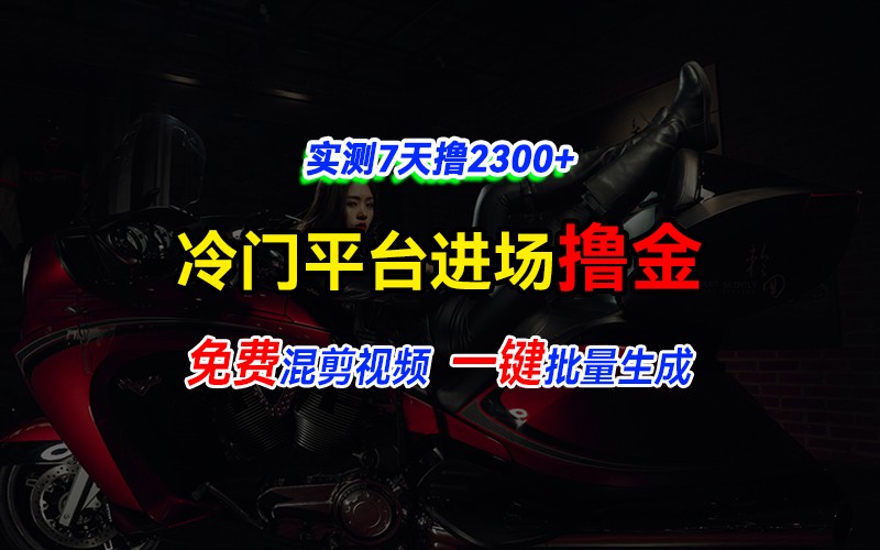 全新升级小众服务平台vivo短视频，迅速完全免费入场搞米，根据混剪视频一键批量生成，评测7天撸2300