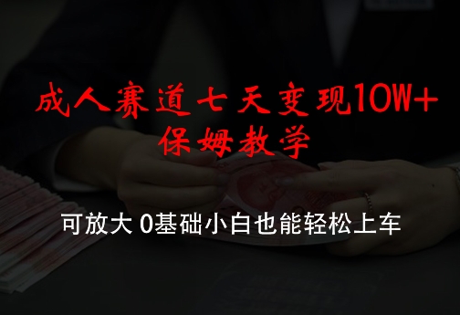 成年人跑道七天转现10W 家庭保姆课堂教学，可变大，0基本新手都可以轻松进入车内【揭密】