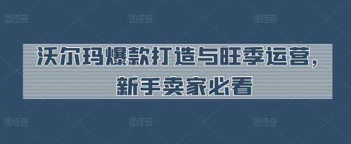 沃尔玛超市爆款打造与高峰期经营，新手卖家必读