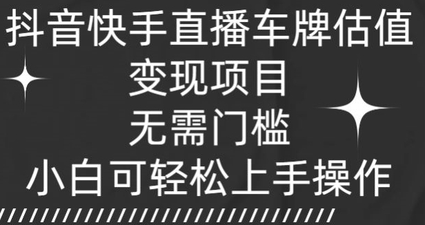 抖音和快手直播间车牌号公司估值转现新项目，不用门坎，小白可快速上手实际操作