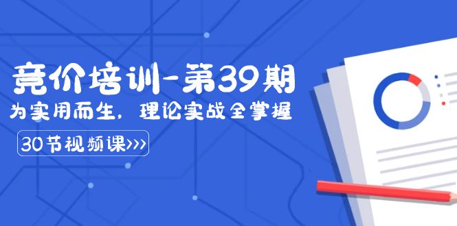 某收费标准竞价培训-第39期：为实用性为之，基础理论实战演练全把握（30堂课）