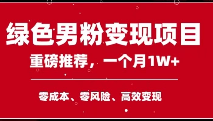 手机操控，月入1W之上第二职业领导者翠绿色粉丝高客单价新项目