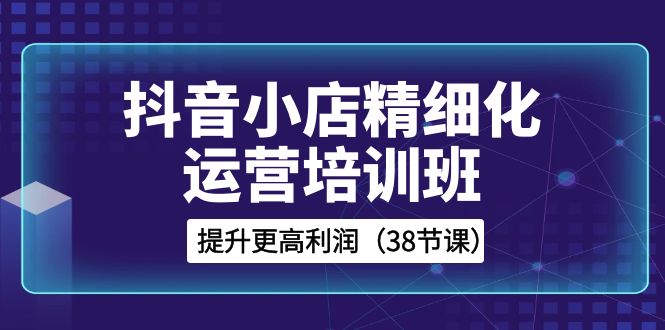 （8391期）抖店-精细化营销培训机构，提高更高一些盈利（38堂课）