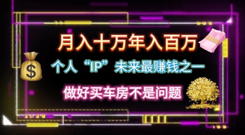 本人“ip”月入10w，年收入100w