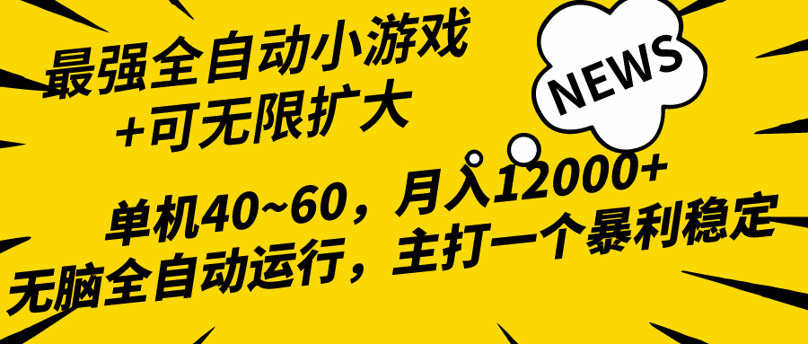 （10046期）2024全新各大网站独家代理游戏自动式，单机版40~60,平稳躺着赚钱，小白都能月入了万