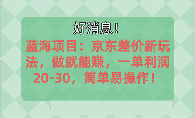 （10989期）越快了解越有钱赚的蓝海项目：京东大平台操作，一单利润20-30，简易…