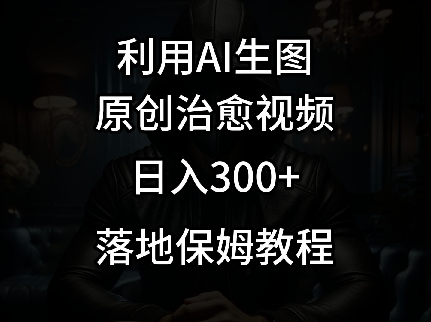 抖音最新爆品新项目，痊愈短视频，只靠一张图日入300