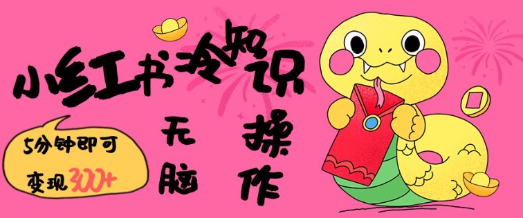 小红书的冷门知识账户，没脑子拷贝，5分钟左右转现3张