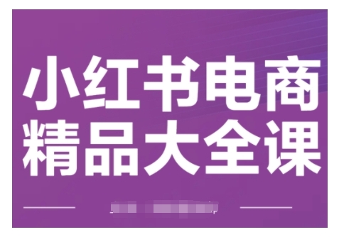 小红书电商精典全集课，快速上手小红书运营方法，完成精准引流方法与打造爆款总体目标，快速上手小红书电商