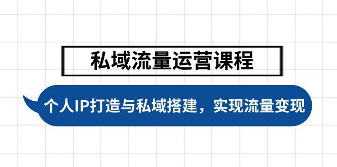 私域流量运营课程内容，本人IP塑造与公域构建，推动学生完成数据流量变现