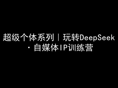 超级个体系列产品，轻松玩DeepSeek·自媒体平台IP夏令营，deepseek实例教程