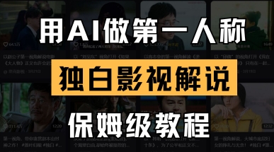 用AI做第一人称对白电影解说，一对一教学，家庭保姆级实例教程