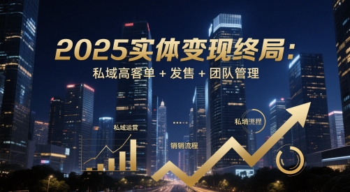 2025实体线转现终结：公域高客单 开售 团队协作
