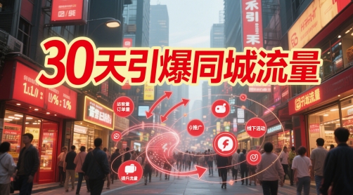 30天点爆同城网总流量：团购价篇 认知能力篇 总流量篇 客人篇 大咖篇 老总人物关系IP篇 投流篇