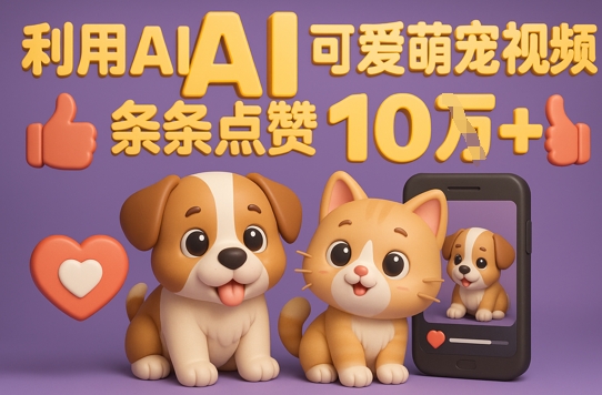 能骗得全面的AI萌宠视频制做攻略大全：从0到 2W粉的爆款登陆密码