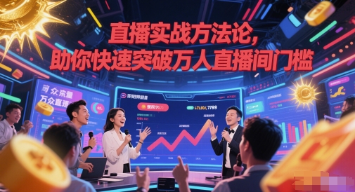 直播间实战演练科学方法论，帮助你快速突破万人直播间门坎