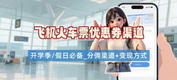 学生党必看！机票火车票优惠券申请渠道 + 项目打法，开学季节日速存