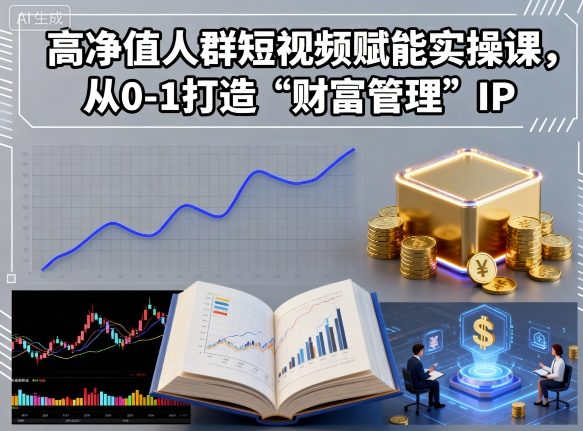 高净值人群短视频赋能实操课，从0-1打造“财富管理”IP