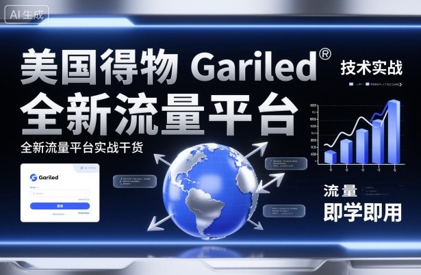 美国得物Gariled技术实战，全新流量平台?实战干货，即学即用