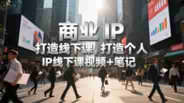 商业IP打造线下课，打造个人 IP线下课视频+笔记