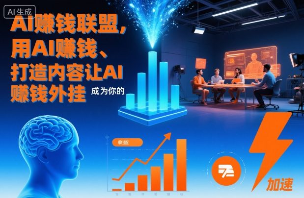 AI賺钱联盟，用AI賺钱、打造内容让AI成为你的賺钱外挂