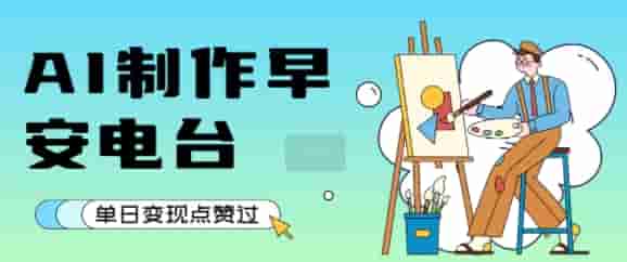 用AI制作早安电台，单日变现1k+，条条点赞过W