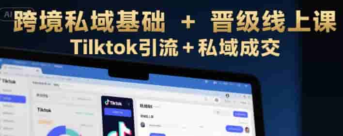 跨境私域基础+晋级线上课，Tilktok引流+私域成交