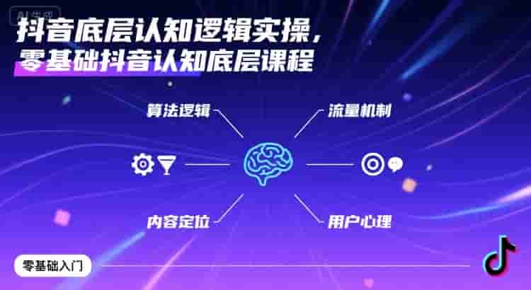 抖音底层认知逻辑实操，零基础抖音认知底层课程