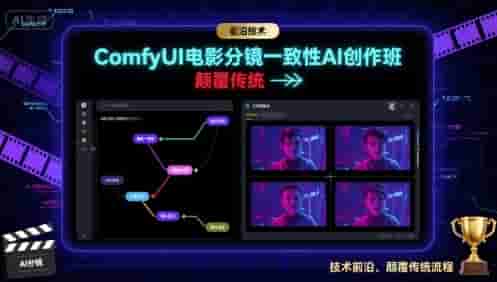 ComfyUI电影分镜一致性AI创作班，前沿技术，颠覆传统