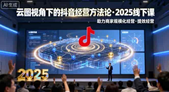 云图视角下的抖音经营方法论，2025线下课，助力商家规模化经营，提效经营（录音+字幕）