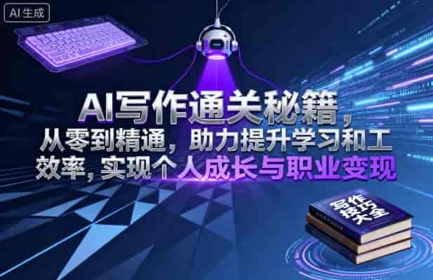 AI写作通关秘籍，从零到精通，助力提升学习和工作效率，实现个人成长与职业变现