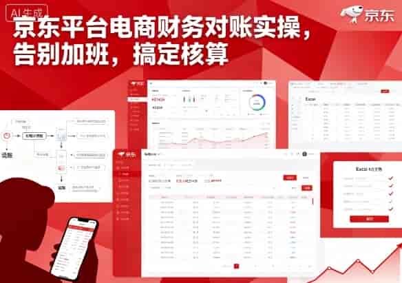 京东平台电商财务对账实操，告别加班，搞定核算