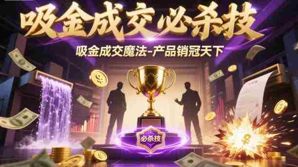 吸金成交必杀技，吸金成交魔法-产品销冠天下