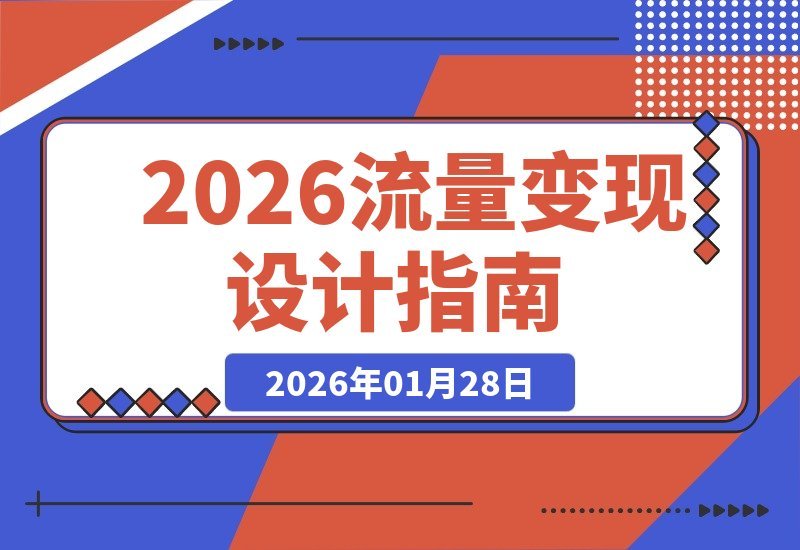 【2026.01.28】普通人IP变现秘籍：2026流量与商业设计课，打造年入50万+可持续个人事业