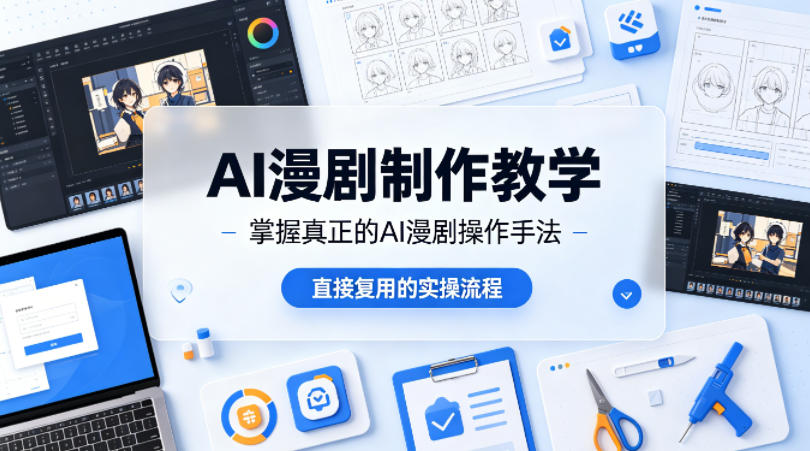 AI漫剧制作教学，带你掌握真正的AI漫剧操作手法，直接复用的实操流程