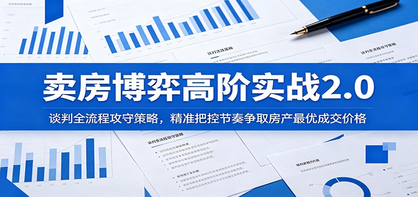 卖房博弈高阶实战2.0：谈判全流程攻守策略，精准把控节奏争取房产最优成交价格