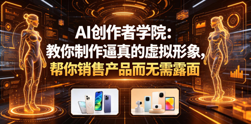 AI创作者学院：教你制作逼真的虚拟形象，帮你销售产品而无需露面【原创双语字幕】