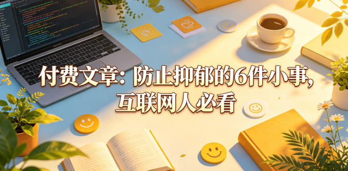 付费文章：防止抑郁的6件小事，互联网人必看！
